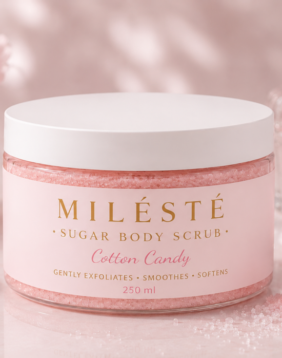 MILÉSTÉ Sugar Body Scrub – Cotton Candy